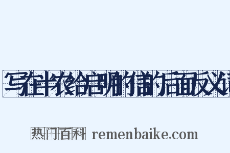 写在半农给启明的信的后面反义词是什么意思的图片